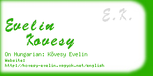 evelin kovesy business card